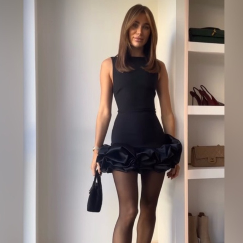 Zara Black Ruffled Jumpsuit